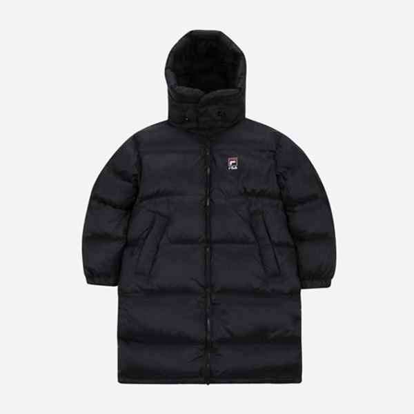 Fila Reversible Long Men's Down Jackets - Black,NZ 105-94513